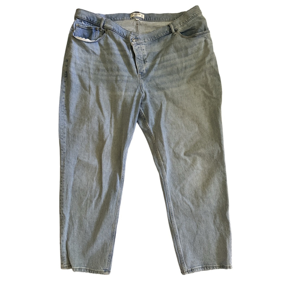 Abercrombie & Fitch Dad Jeans Size 36 22 Short Blue - Picture 2 of 7